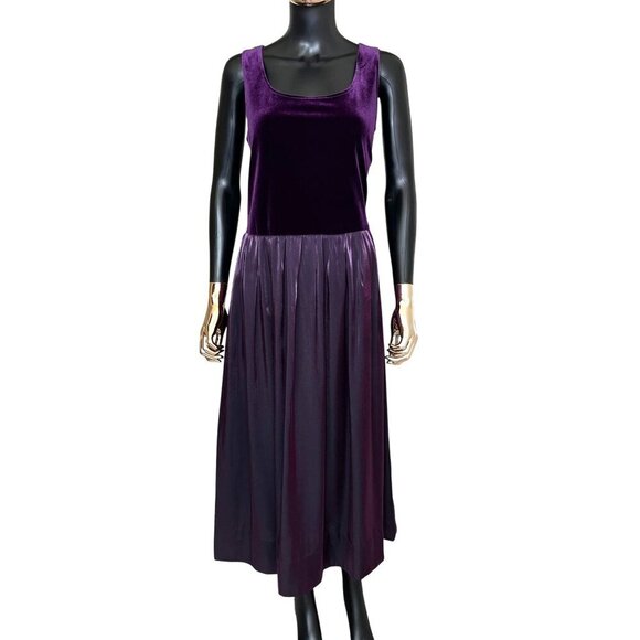 Jessica Howard Purple Velvet & Shimmer Evening Gown - Size 14 - Picture 2 of 10